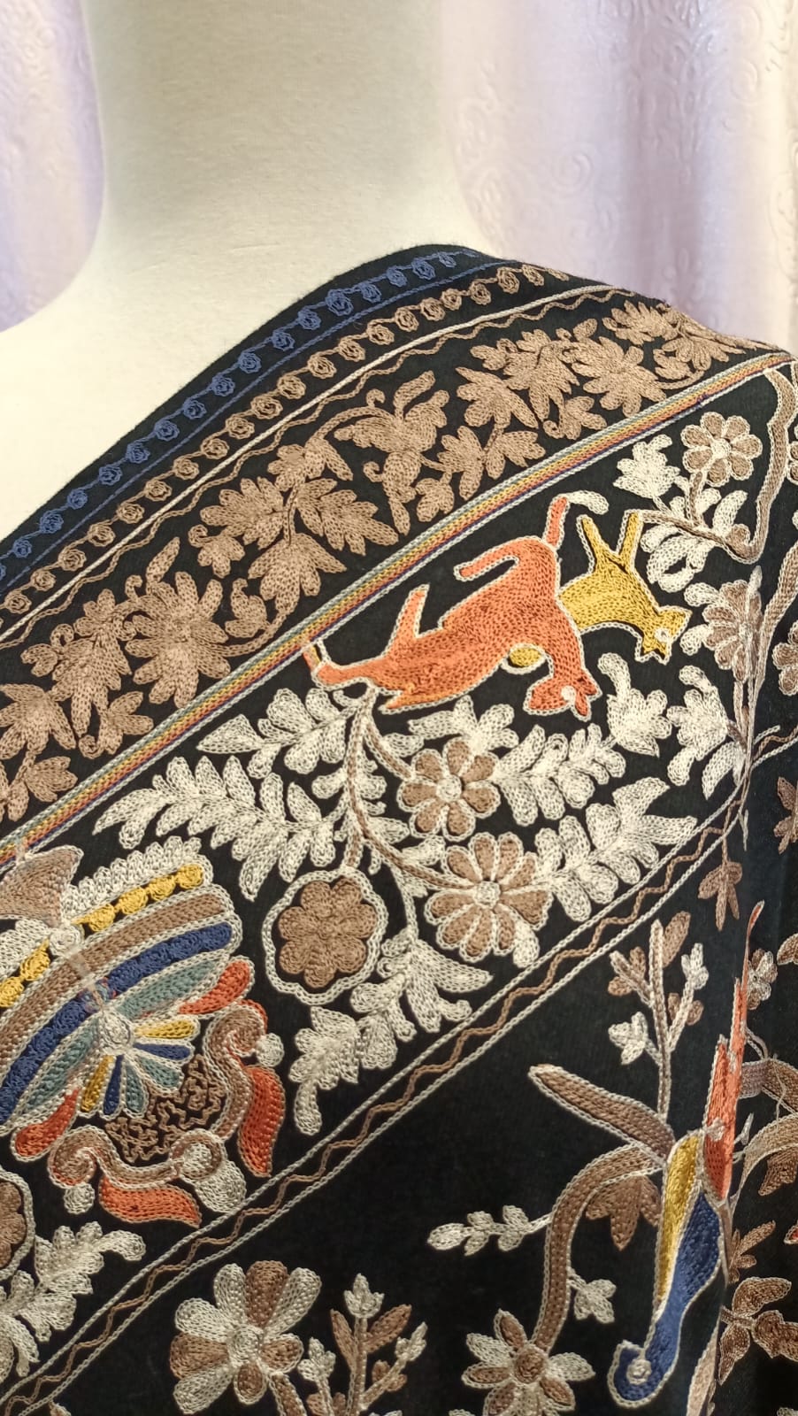Birds of Paradise Kashmiri Embroidery