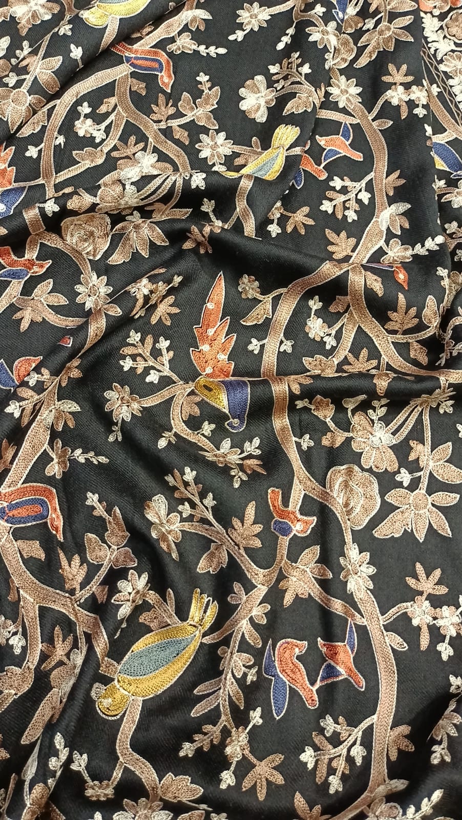 Birds of Paradise Kashmiri Embroidery