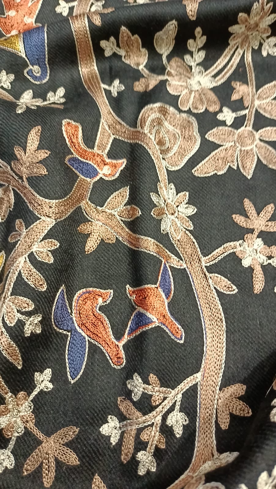 Birds of Paradise Kashmiri Embroidery