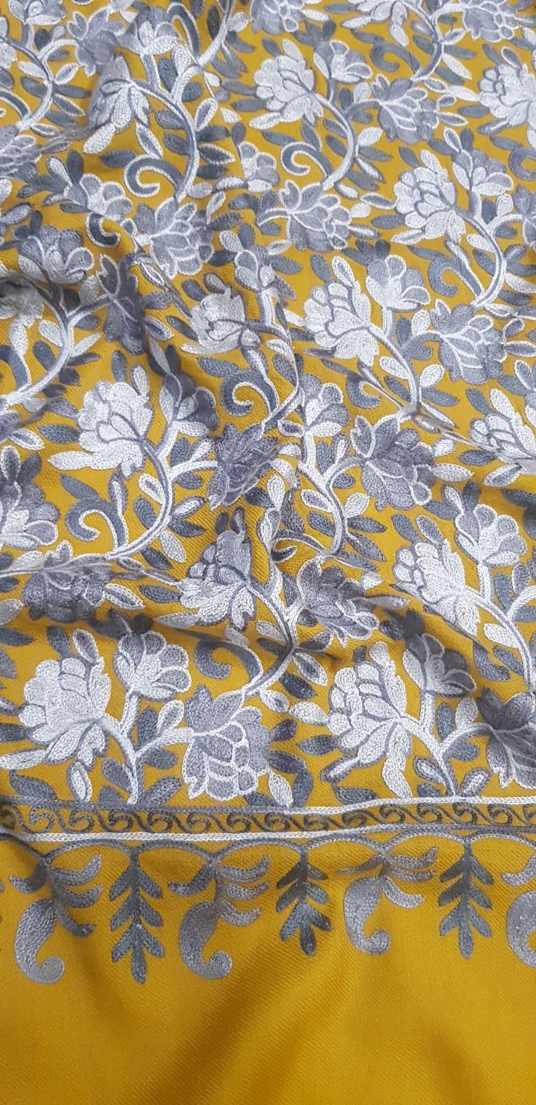 Small Gulab Embroidered Pashmina