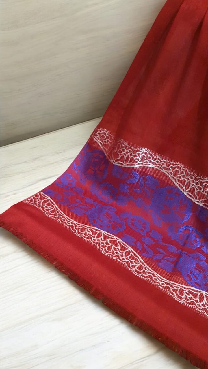 Jacquard Border Stole