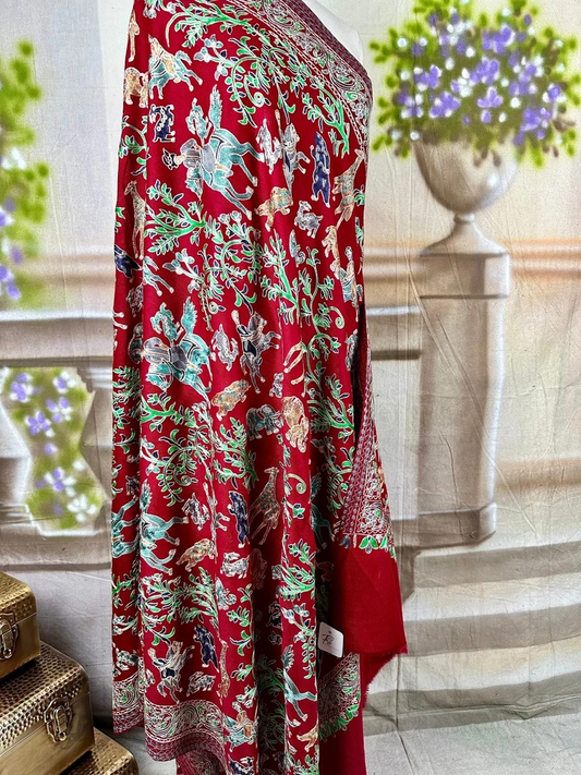 Shikargah Pictorial Kashmiri Ari Silk Thread