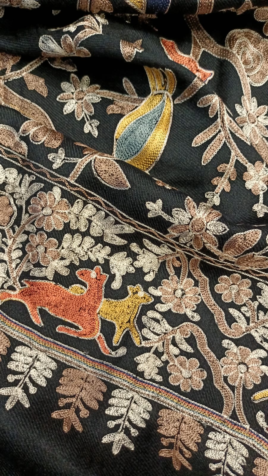 Birds of Paradise Kashmiri Embroidery