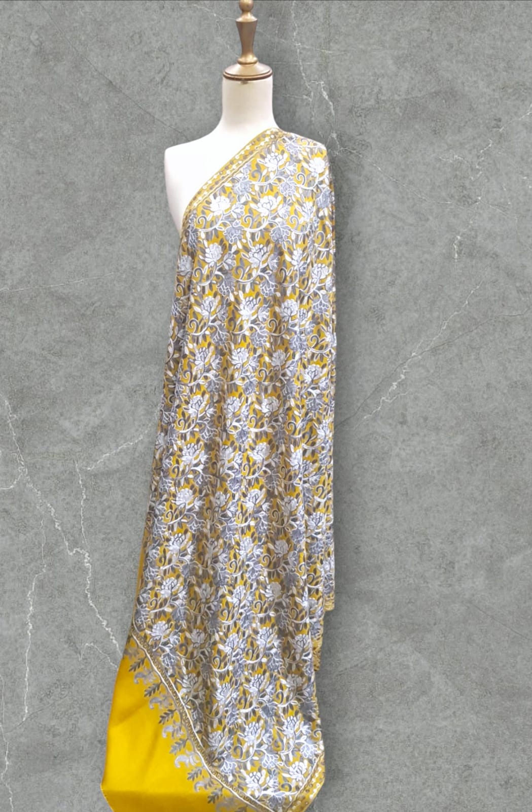 Small Gulab Embroidered Pashmina