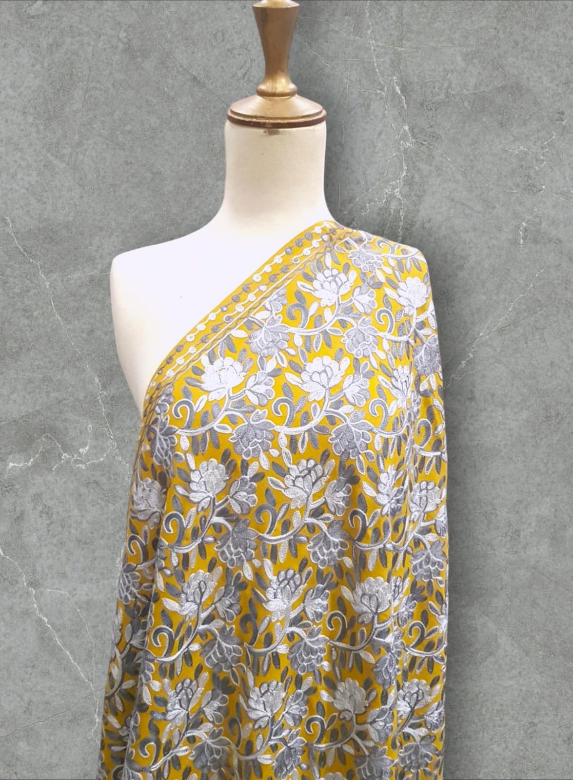 Small Gulab Embroidered Pashmina