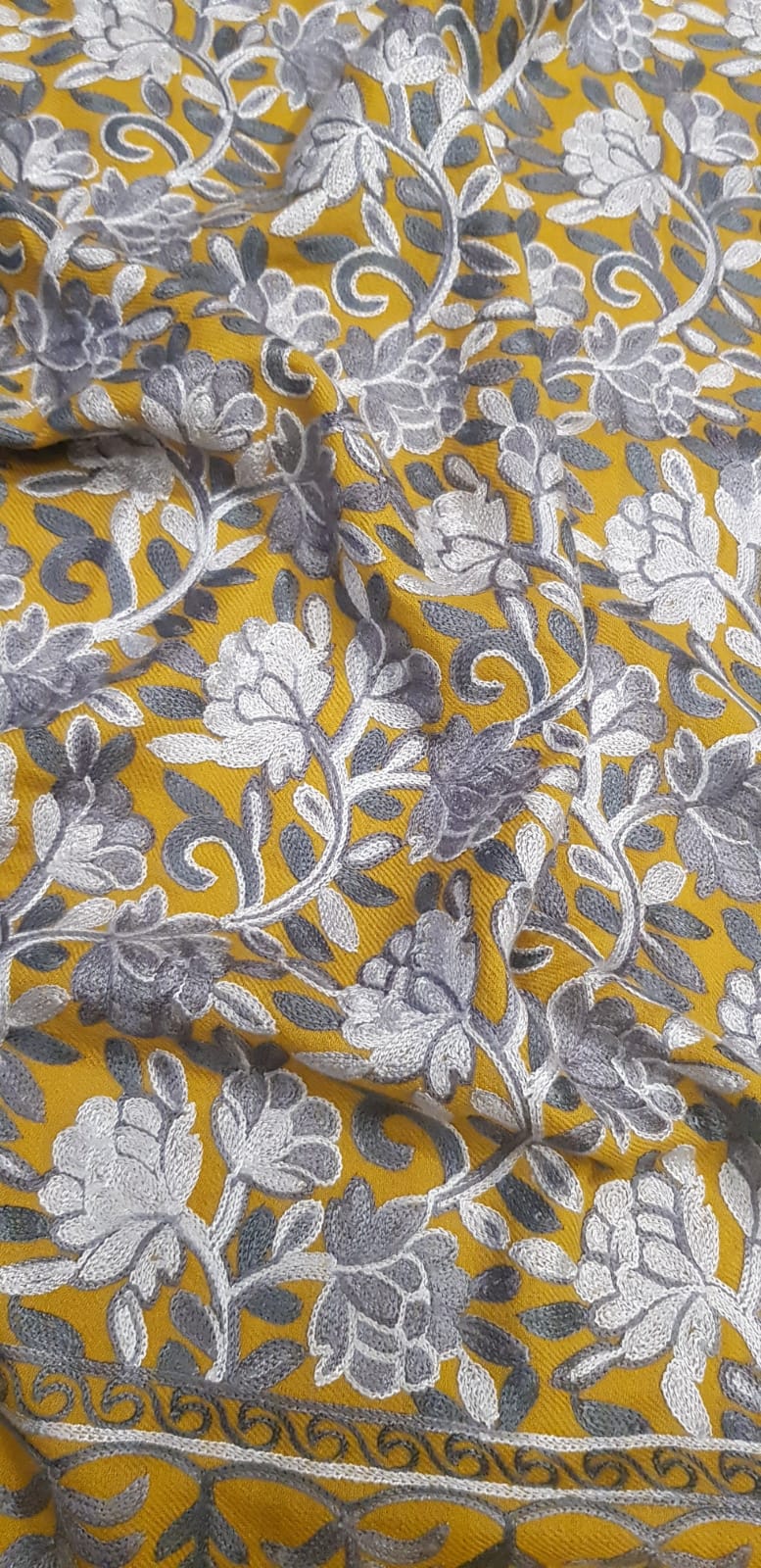 Small Gulab Embroidered Pashmina