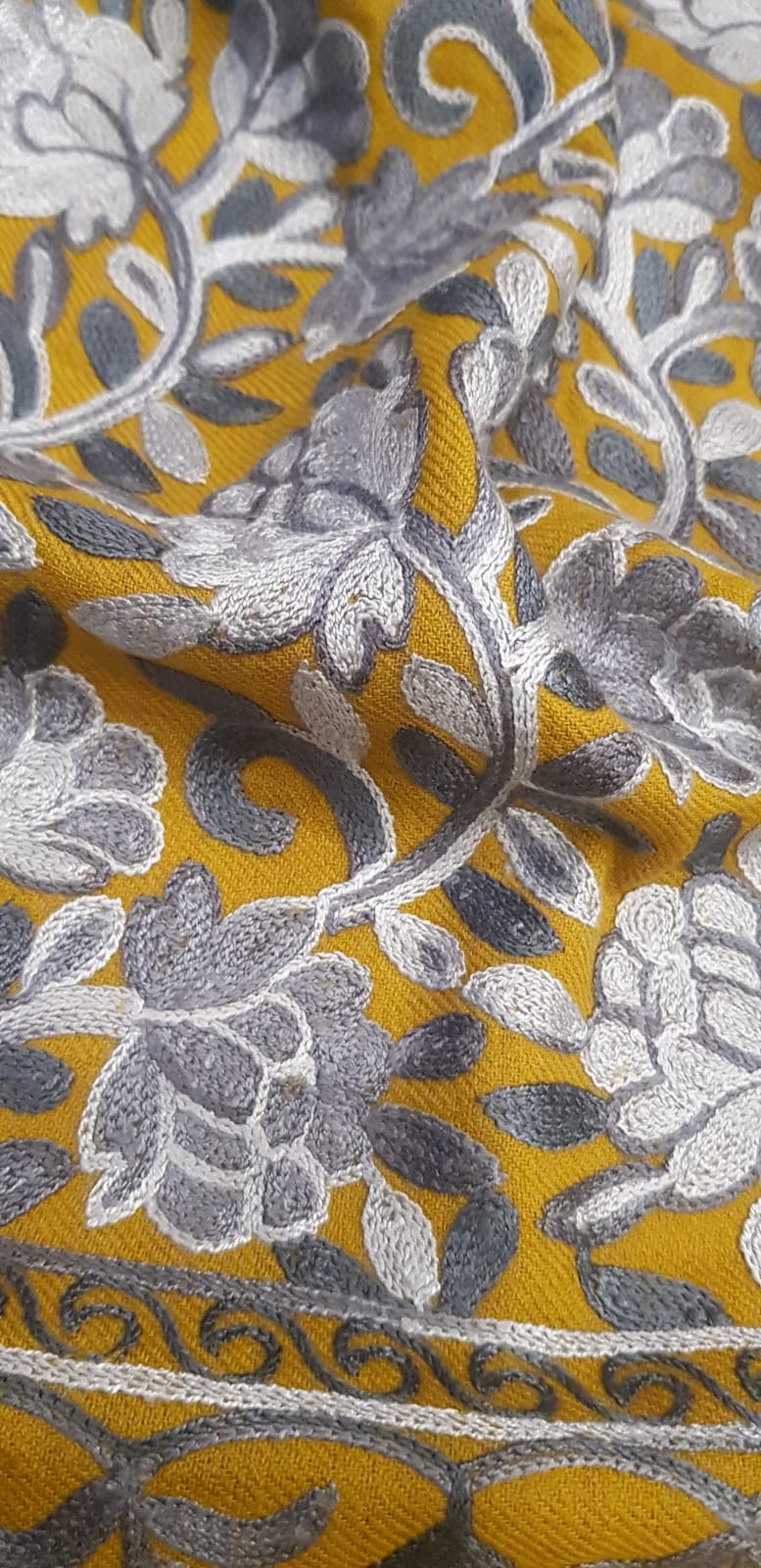 Small Gulab Embroidered Pashmina