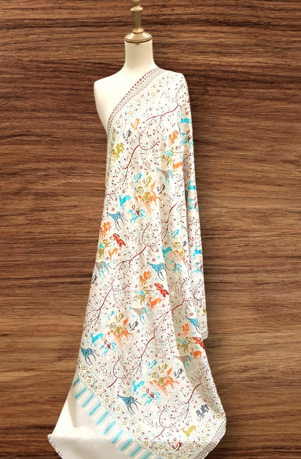 Shikargah Embroidered Pashmina