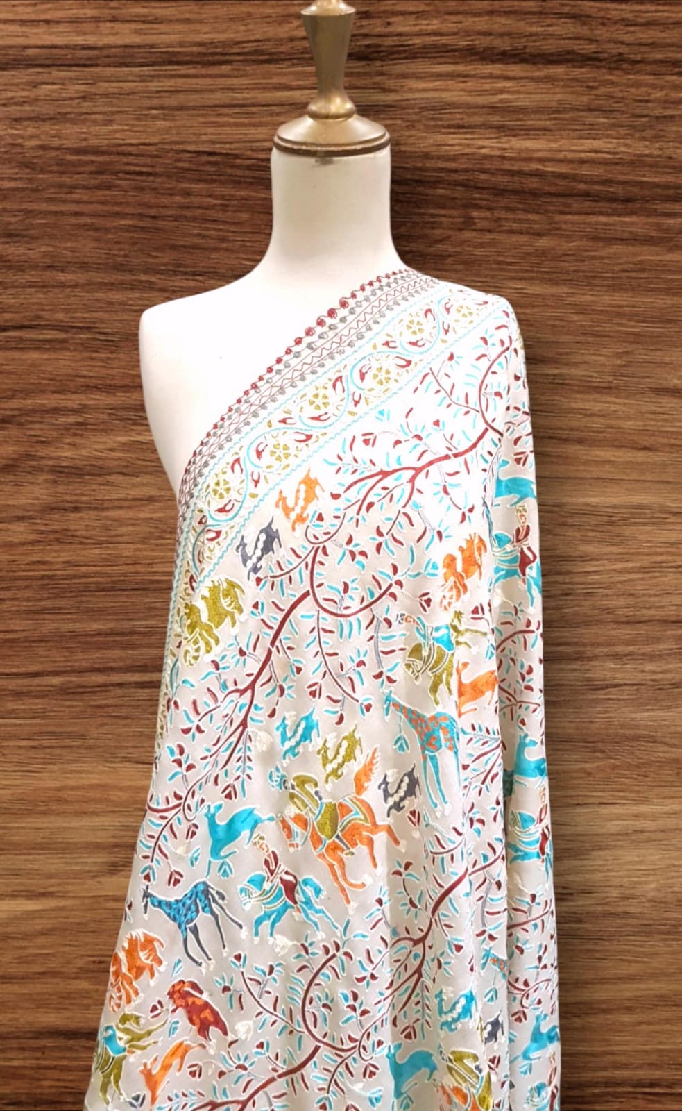 Shikargah Embroidered Pashmina