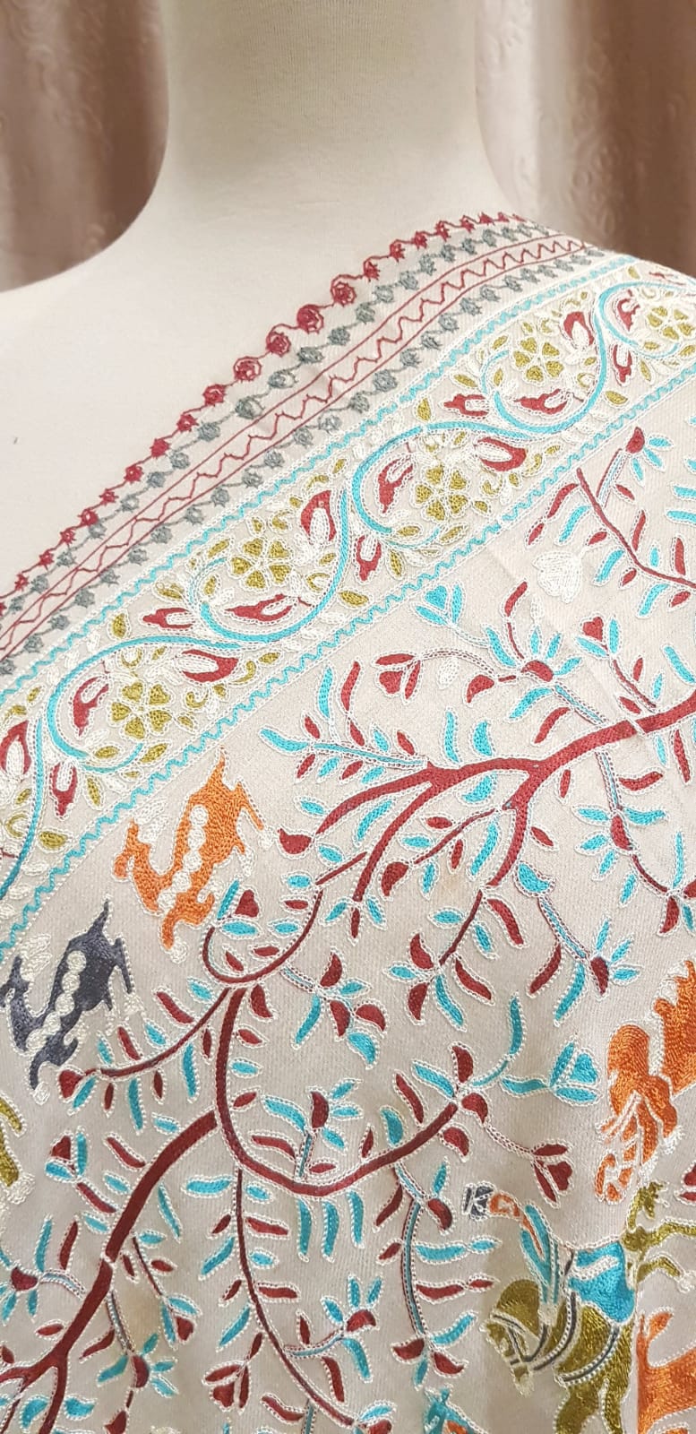 Shikargah Embroidered Pashmina