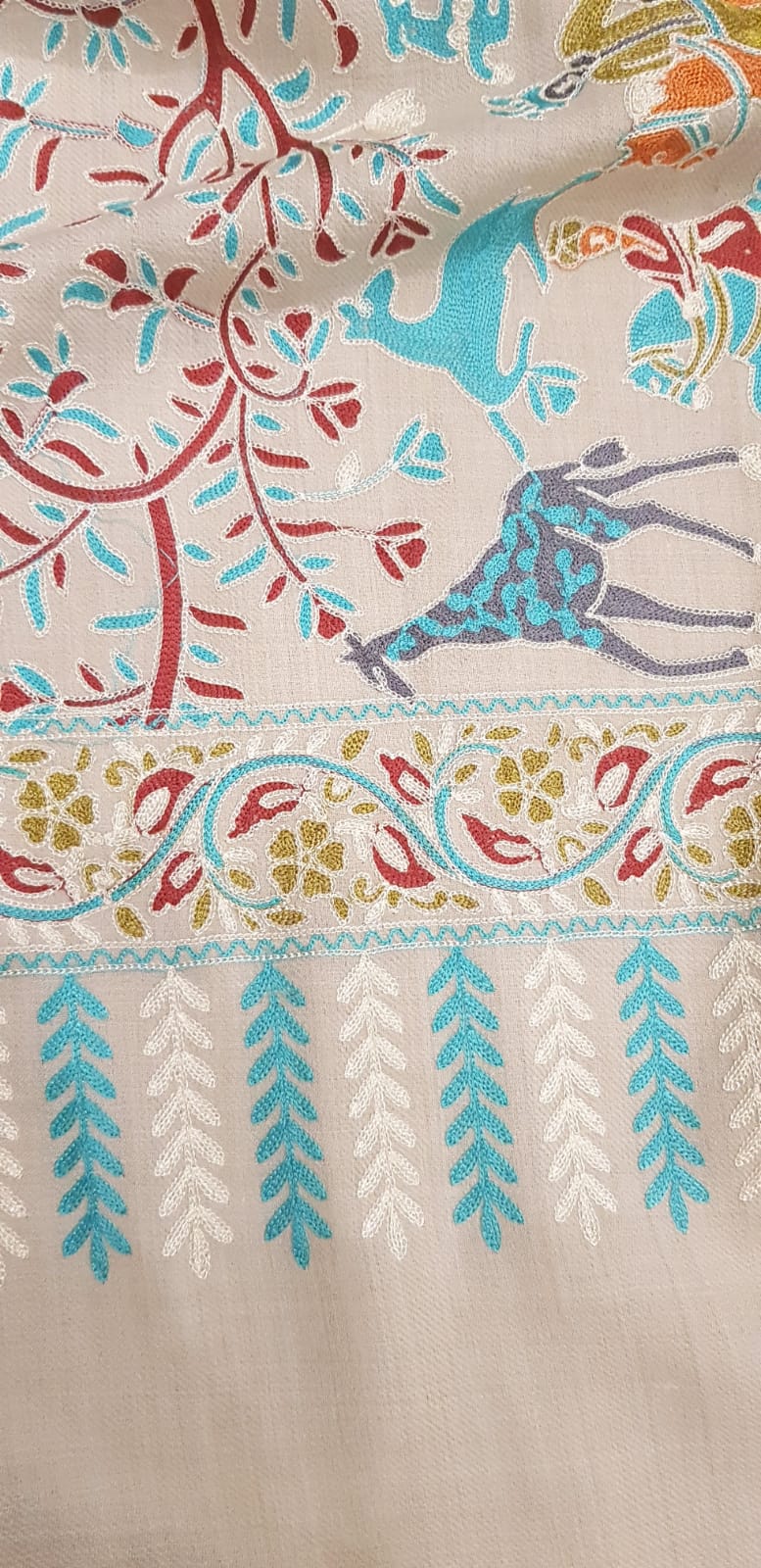 Shikargah Embroidered Pashmina