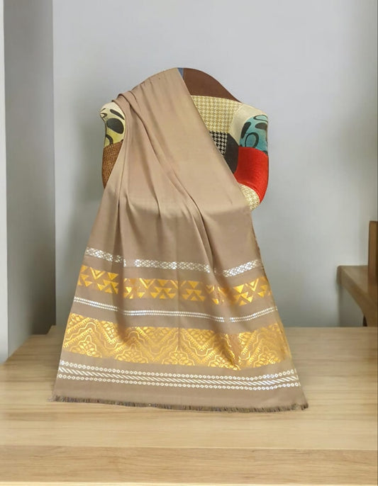 Jacquard Border Stole