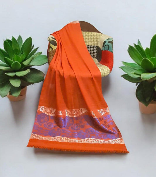 Jacquard Border Stole