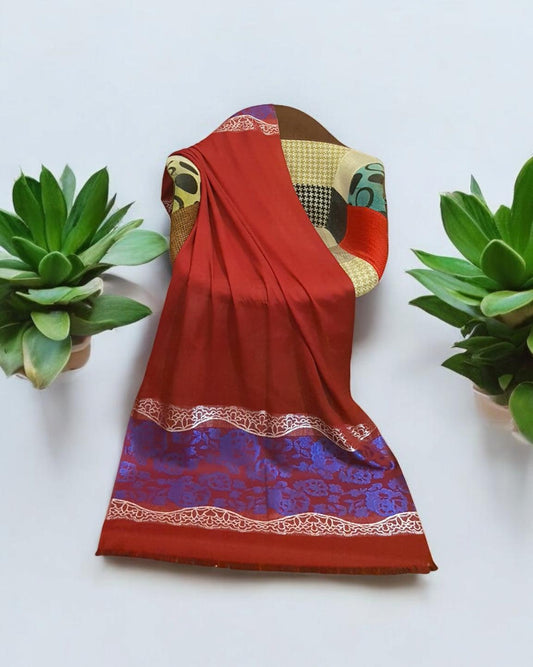 Jacquard Border Stole