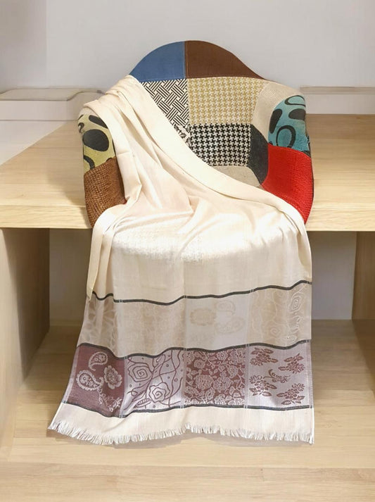 Turkish Lawn Self Print Stole