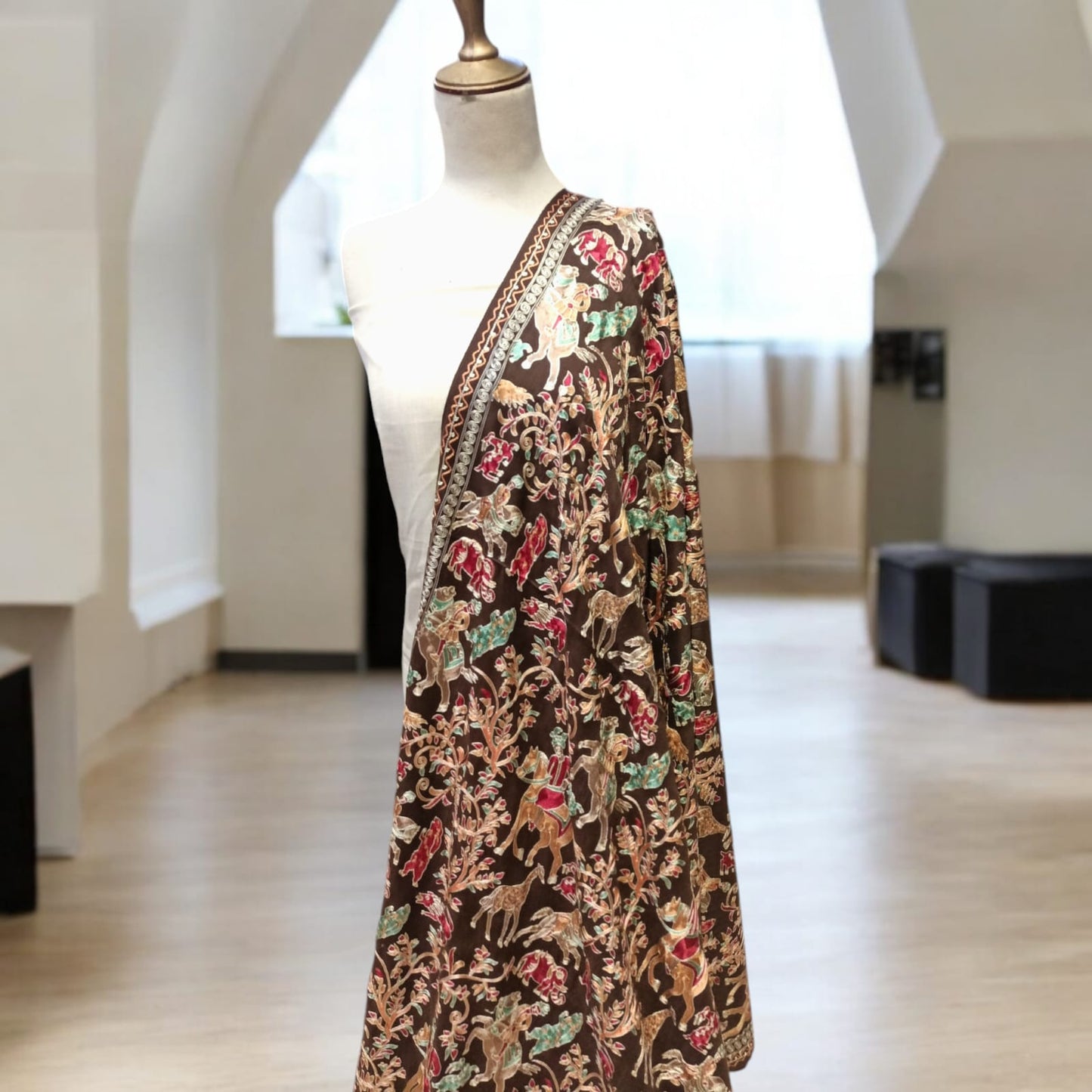 Shikargah Embroidered Pashmina