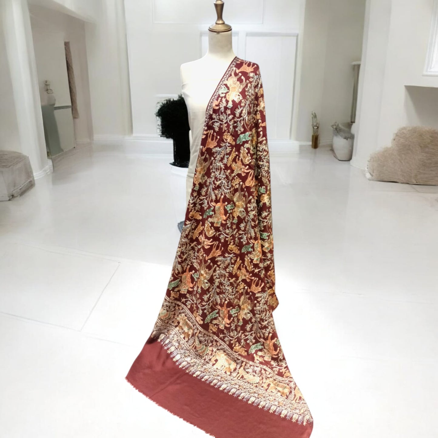 Shikargah Embroidered Pashmina