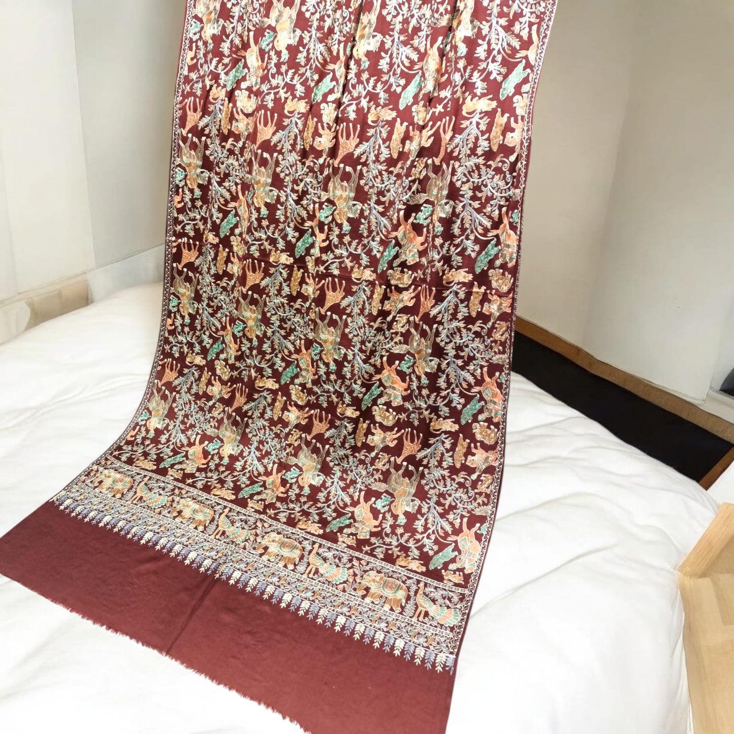 Shikargah Embroidered Pashmina