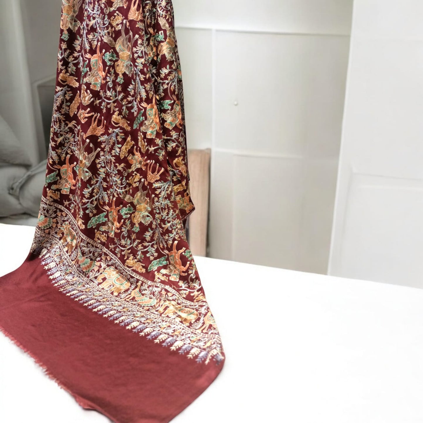 Shikargah Embroidered Pashmina