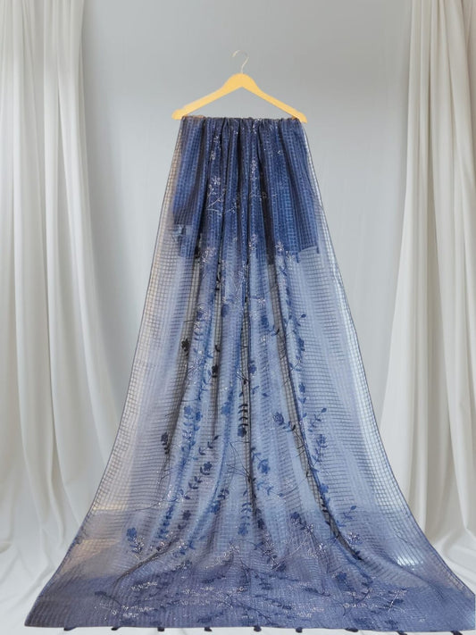 Stone Embroidery Voile Dupatta-06