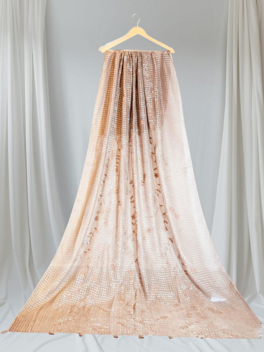 Stone Embroidery Voile Dupatta-07