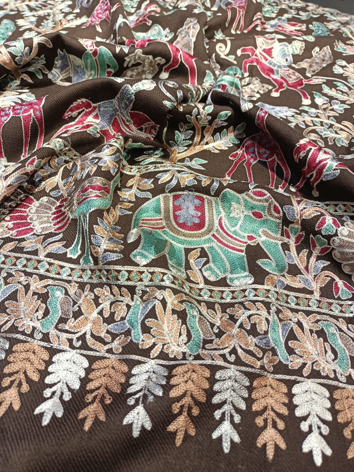 Shikargah Embroidered Pashmina