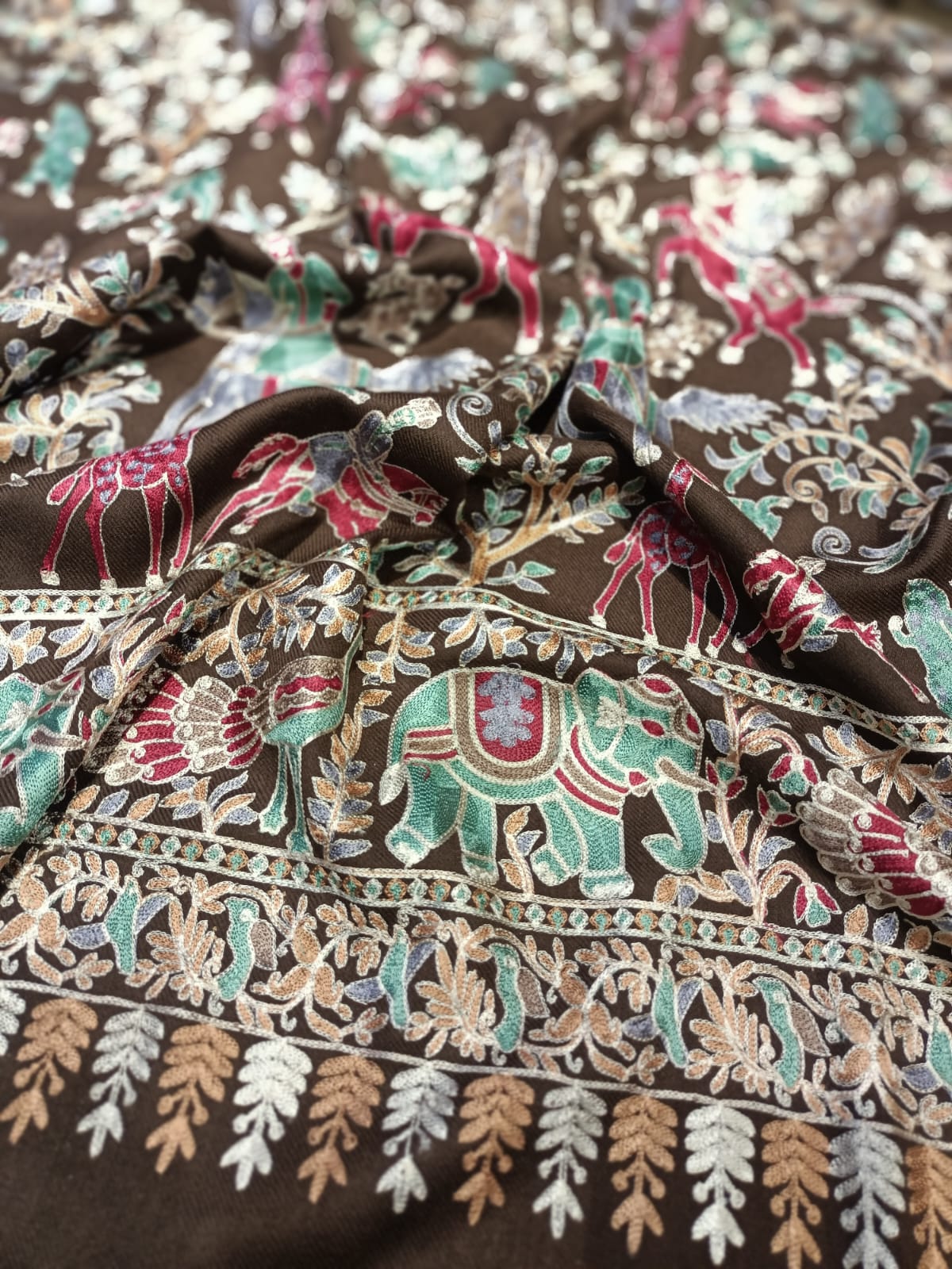 Shikargah Embroidered Pashmina