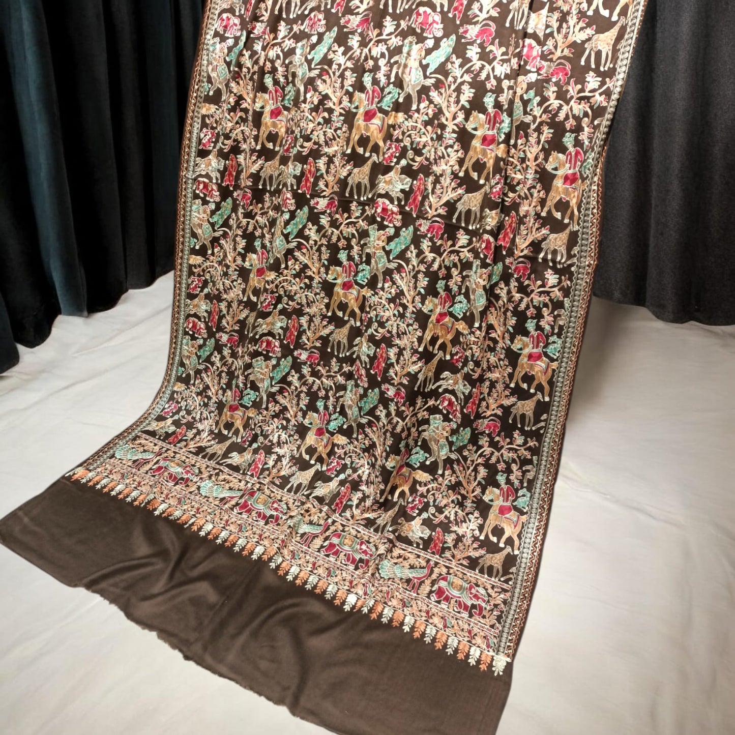 Shikargah Embroidered Pashmina