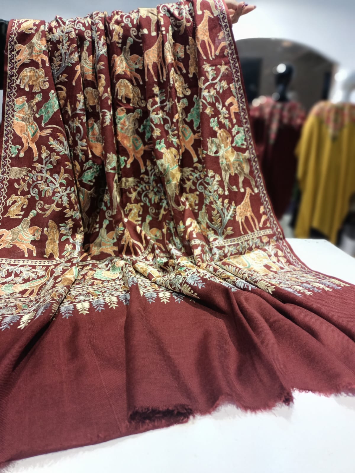Shikargah Embroidered Pashmina