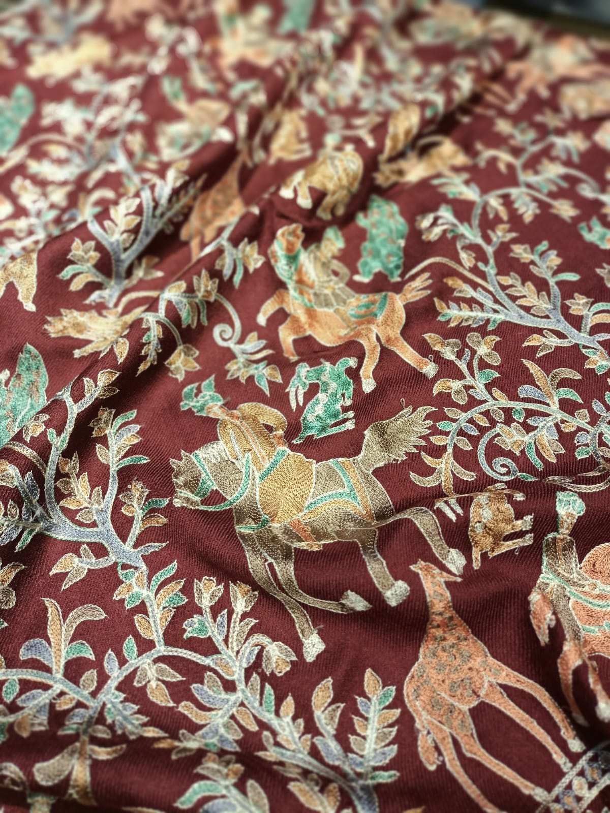 Shikargah Embroidered Pashmina