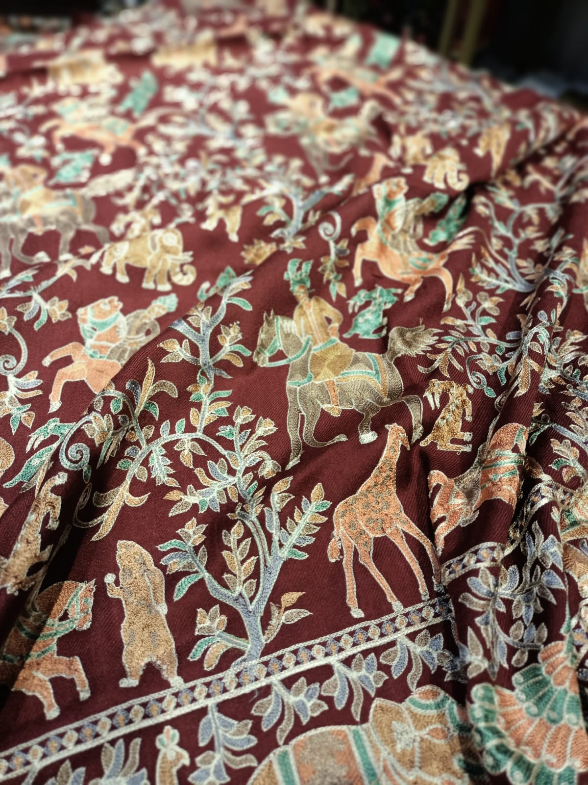 Shikargah Embroidered Pashmina