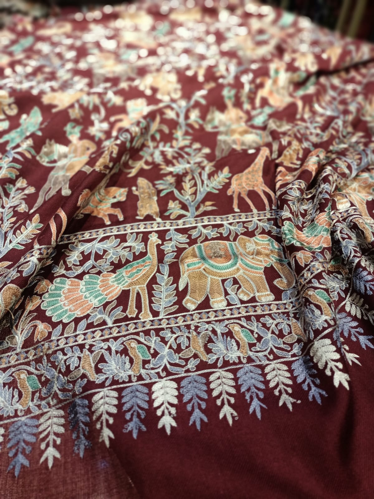 Shikargah Embroidered Pashmina
