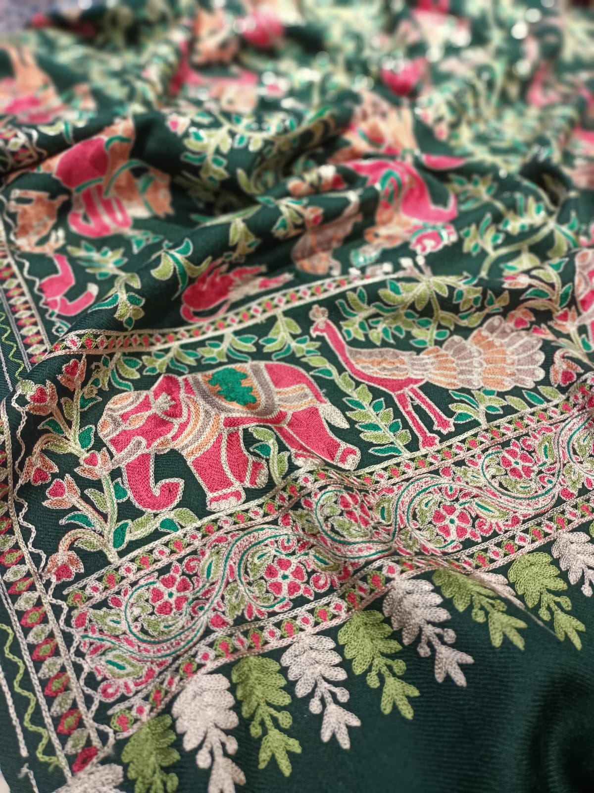 Shikargah Embroidered Pashmina
