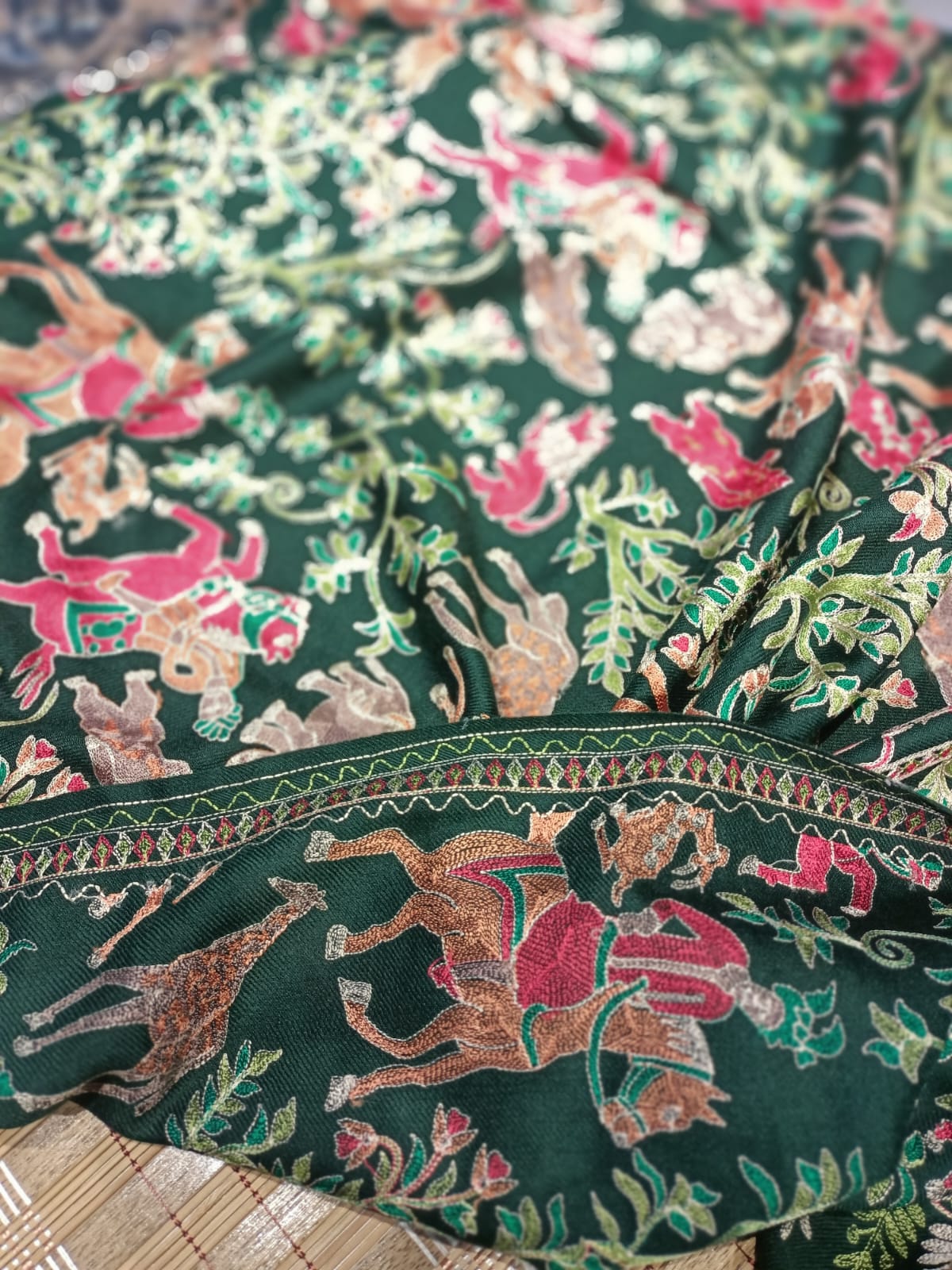 Shikargah Embroidered Pashmina