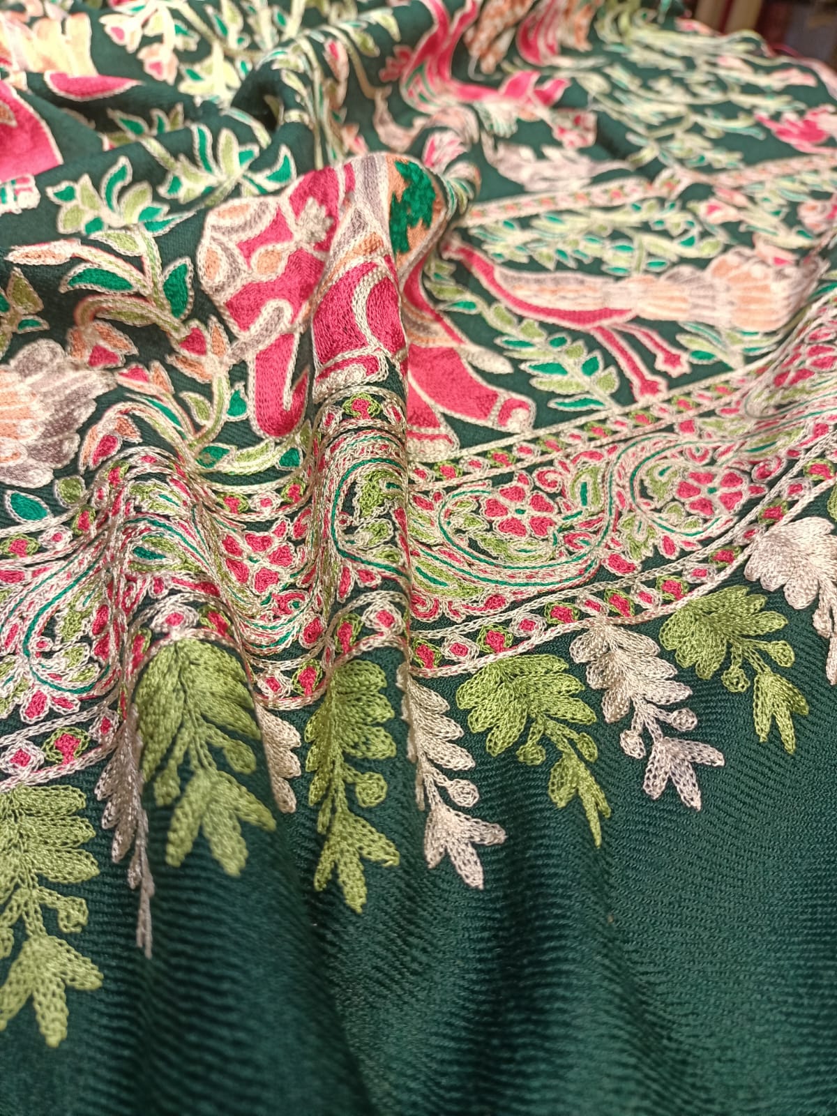 Shikargah Embroidered Pashmina