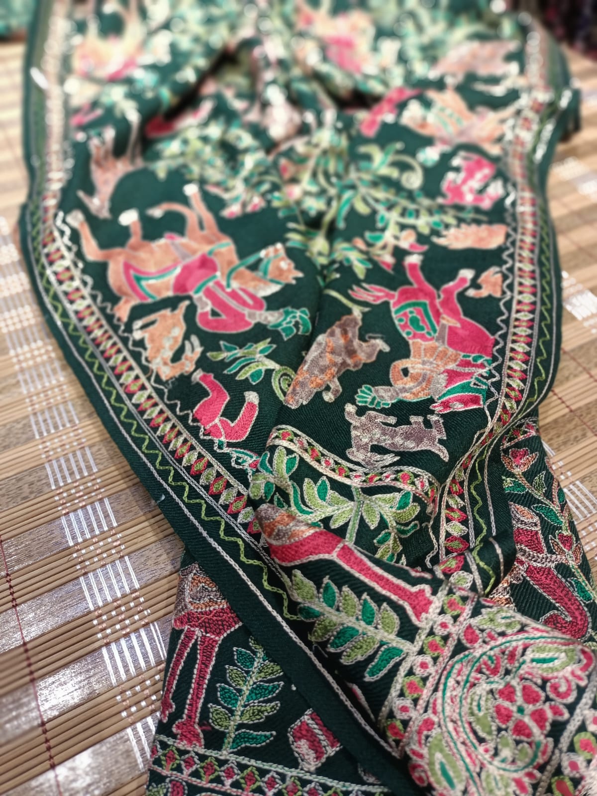 Shikargah Embroidered Pashmina