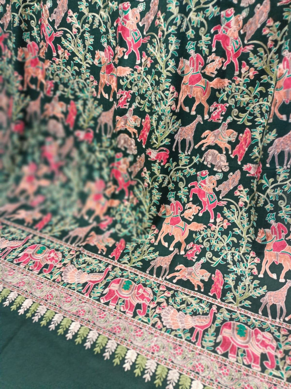 Shikargah Embroidered Pashmina