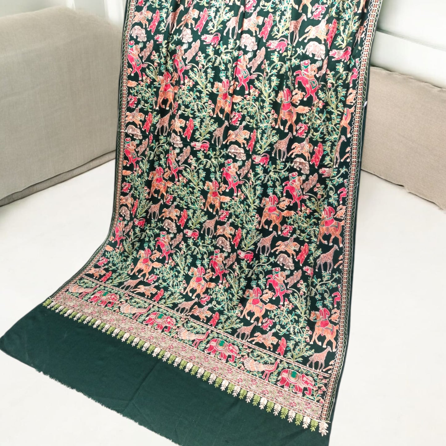 Shikargah Embroidered Pashmina