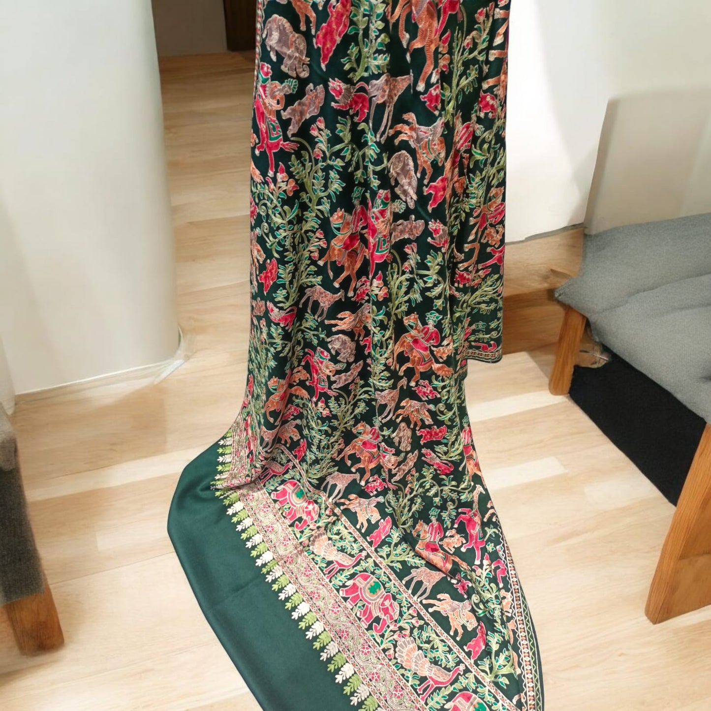 Shikargah Embroidered Pashmina
