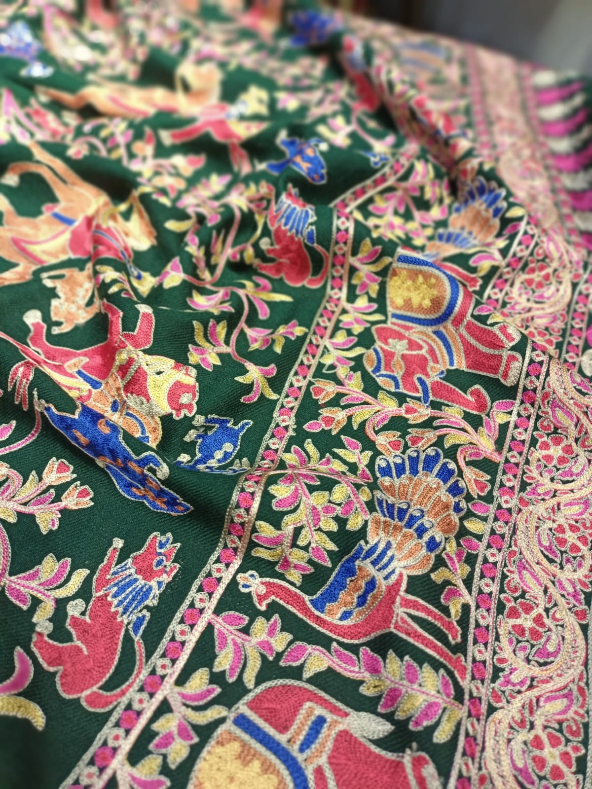 Shikargah Embroiderd Pashmina