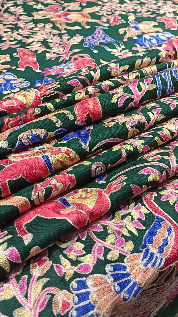 Shikargah Embroiderd Pashmina