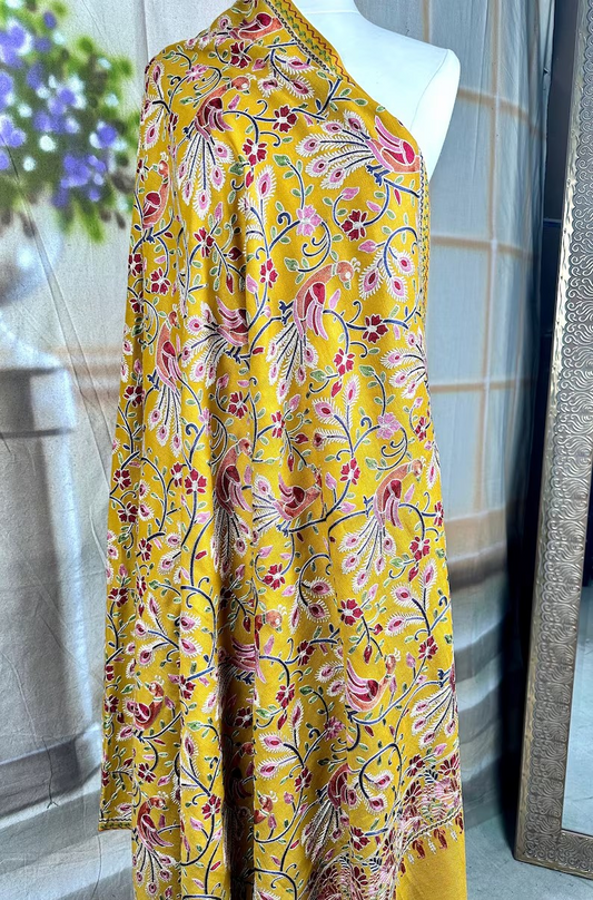Birds of paradise Kashmiri embroidery