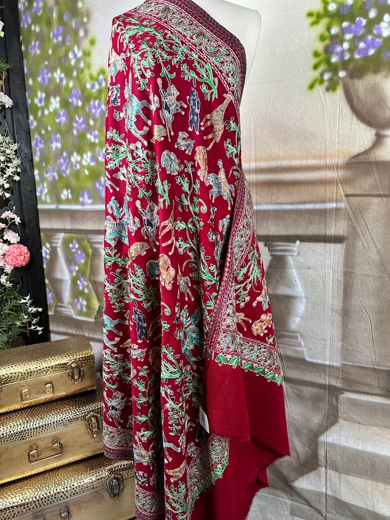 Shikargah Pictorial Kashmiri Ari Silk Thread